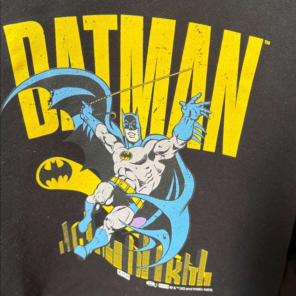 KITH KIDS BATMAN COLLECTION HOODIE SIZE L SEE VIDEO 100% COTTON